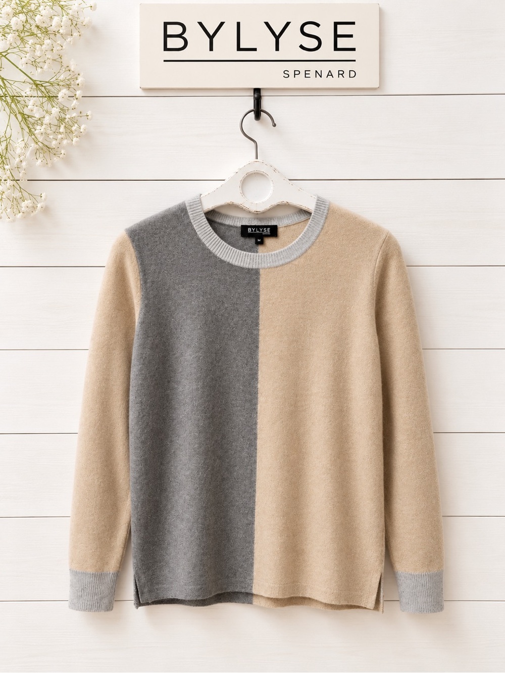 BYLYSE Spenard Color Block Sweater Size XL